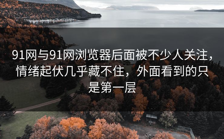 91网与91网浏览器后面被不少人关注，情绪起伏几乎藏不住，外面看到的只是第一层
